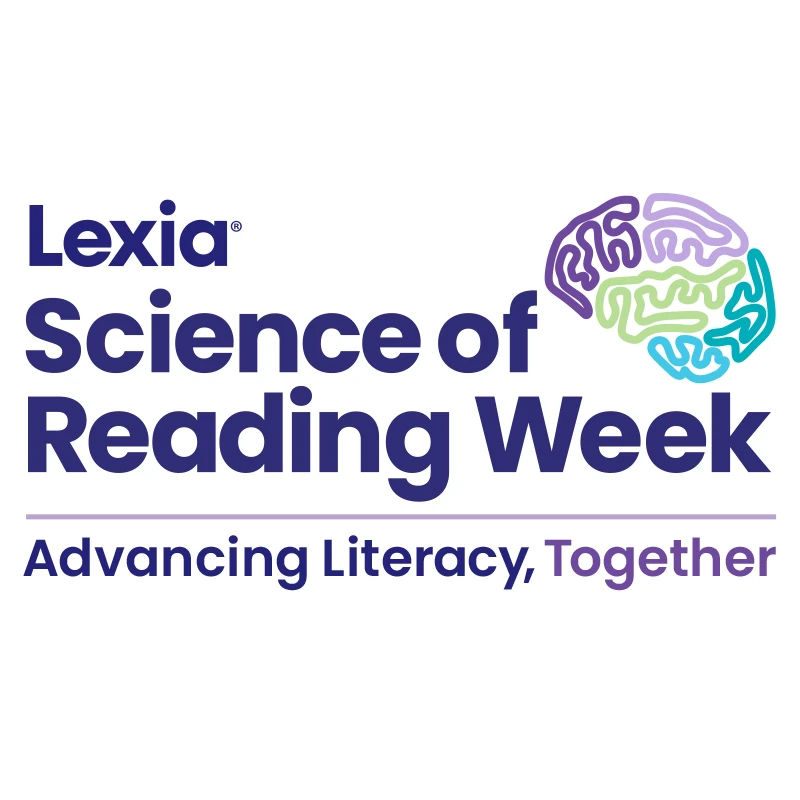 Logo for Lexia Science of Reading Week, featuring a stylized brain and the text Advancing Literacy, Together.